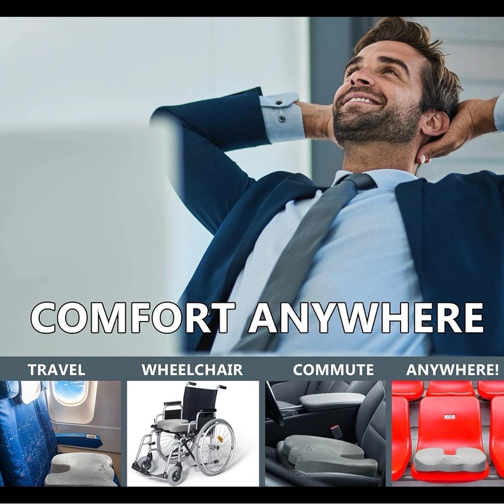 ComfiLife Premium Comfort Seat Cushion - Non-Slip Orthopedic Memory Foam julsale - Picture 10 of 10